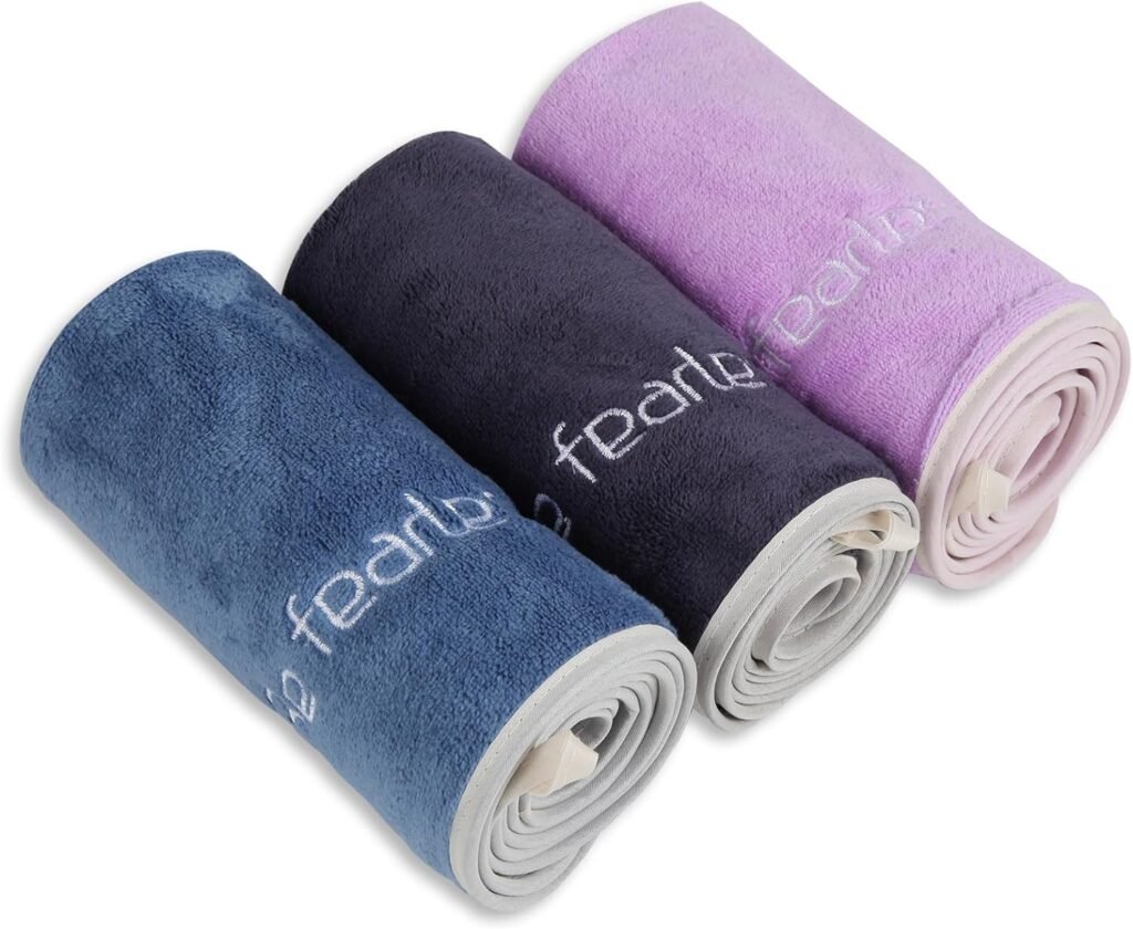 Microfiber Gym Towel Set for Men Women, Super Soft and Quick-Drying Towels for Fitness, Yoga, Cycling, Swimming (3 Pack, Blue+Grey+Purple)