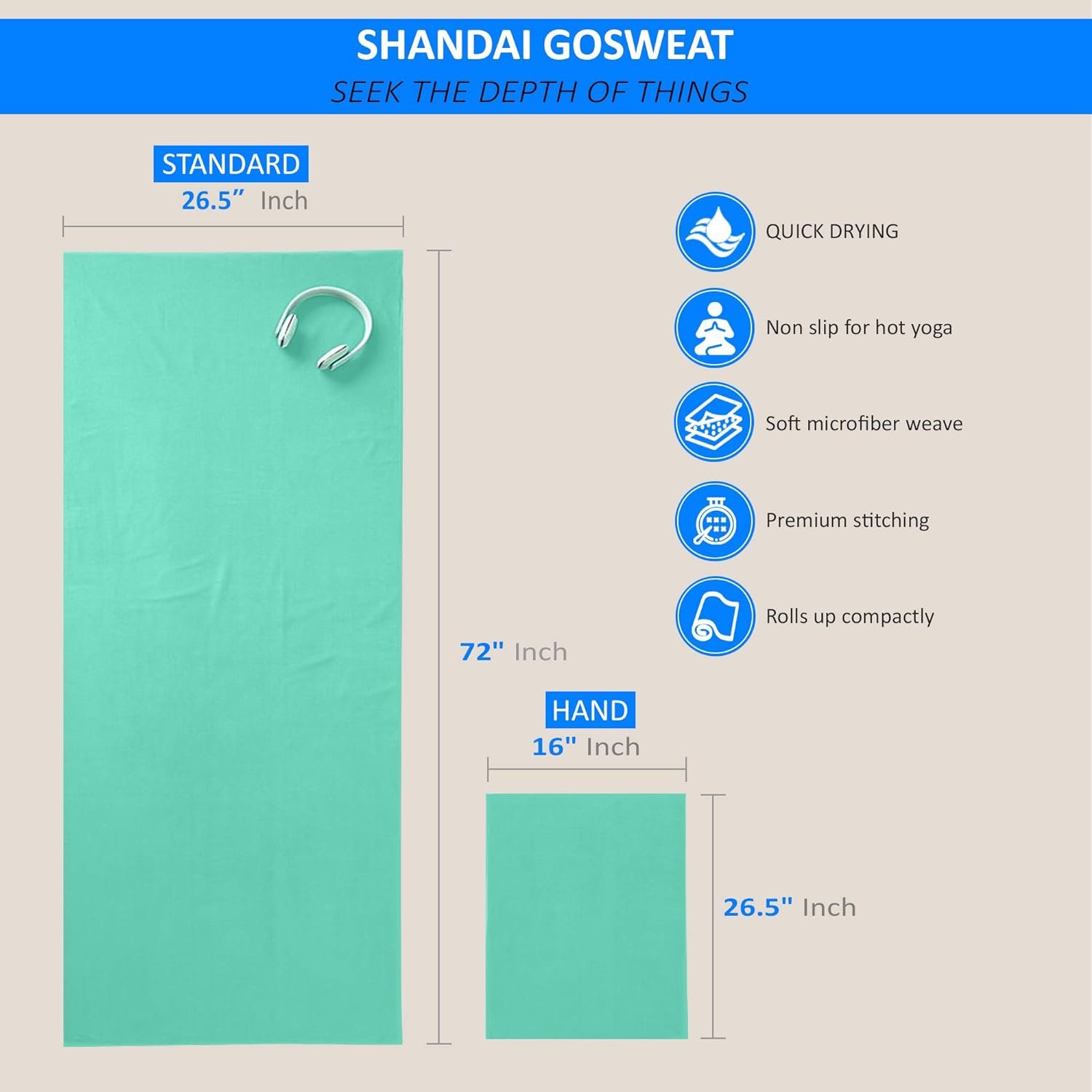 Shandali GoSweat Non-Slip Hot Yoga Towel Review