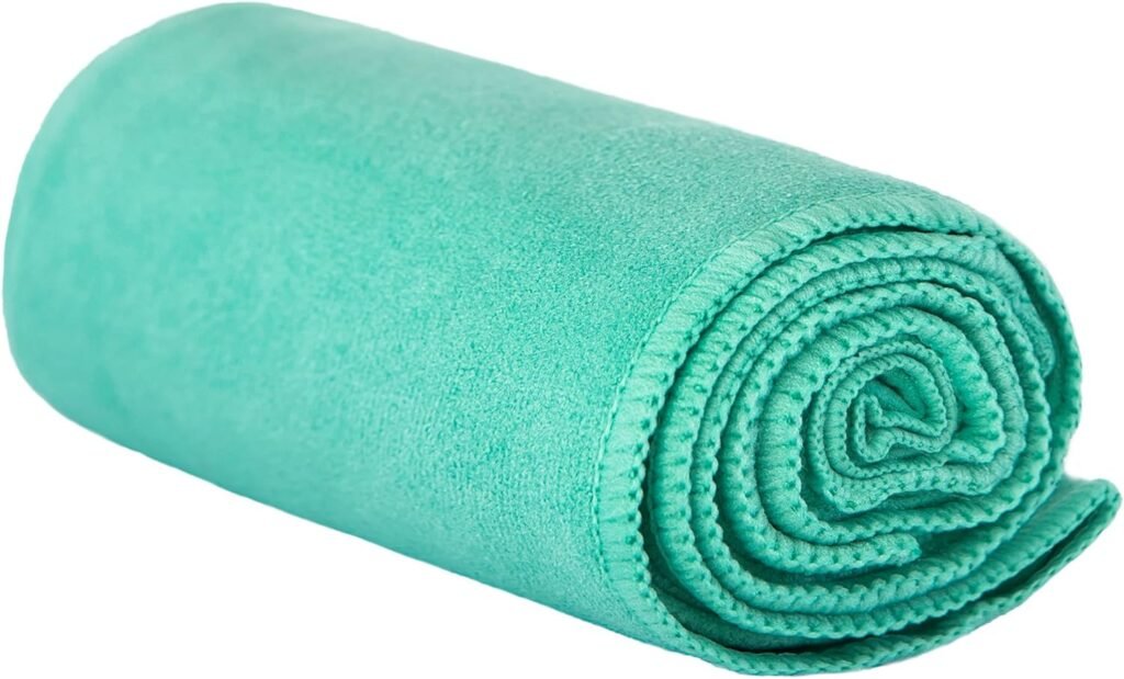 Shandali GoSweat Non-Slip Hot Yoga Towel with Super-Absorbent Soft Suede Microfiber in Many Colors, for Bikram Pilates and Yoga Mats.