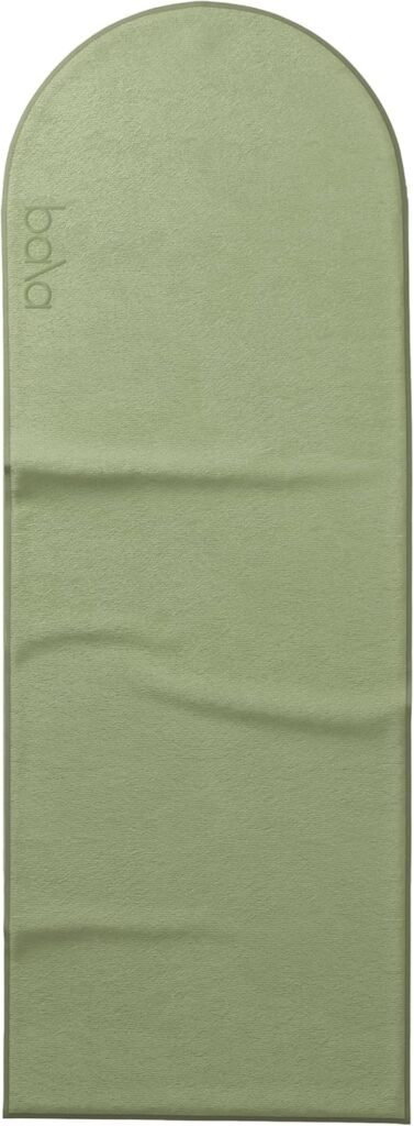 Bala Play Mat Towel - Non Slip Towel Designed for Yoga, Mat Pilates, Core Training  More - Fits Over Workout Mat - Fitness Accessory - Measures 71.4” x 26.5” - Sage